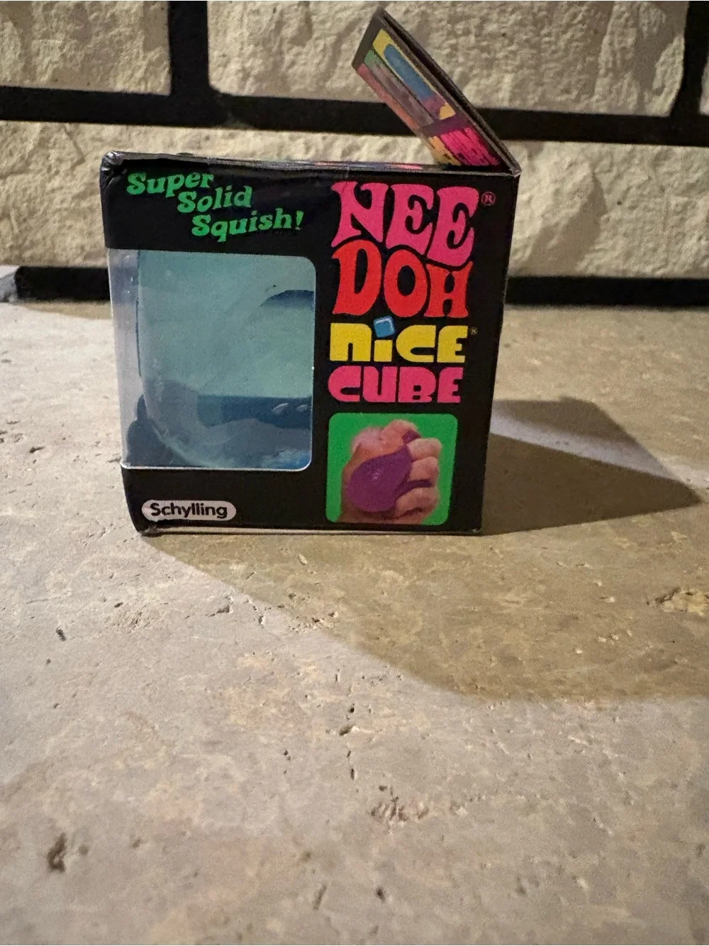 Needoh Nice Cube Stress Squish Toy - Blue